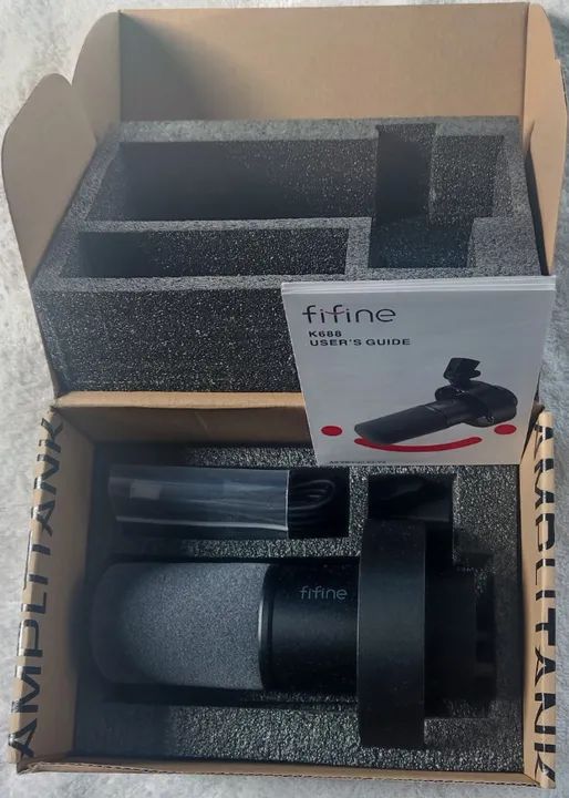Microfone Fifine K688 para PC gravação podcast XLR/USB para streaming de voz, Novo - Foto 6