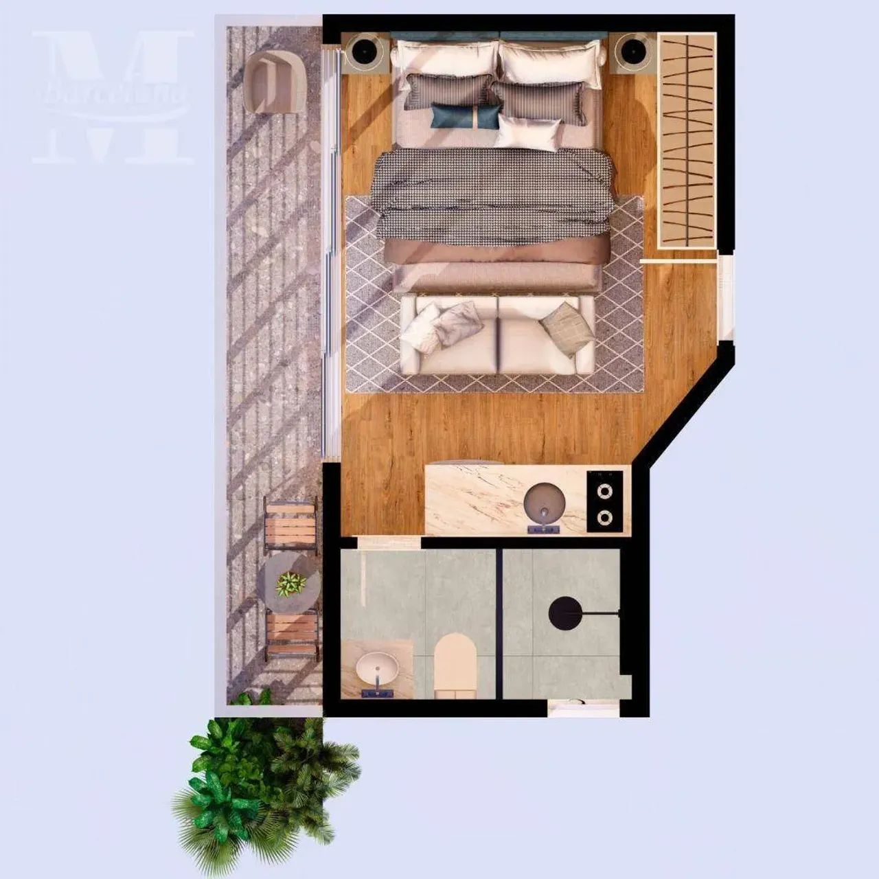 STUDIO NO BATEL, ENTREGA EM SETEMBRO/2026. PARCELAMENTO DIRETO COM A CONSTRUTORA. ÓTIMO IN - Foto 2