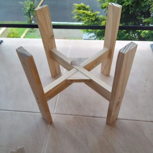 Porta Vaso Madeira  para Vaso Suculentas sku50 - Foto 4