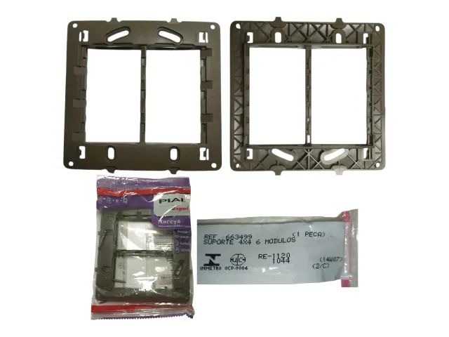 Suporte Tomada, Tomada Coaxial Tv, Tomada Telefone, Módulo cego Pial Legrand Nereya - Foto 2