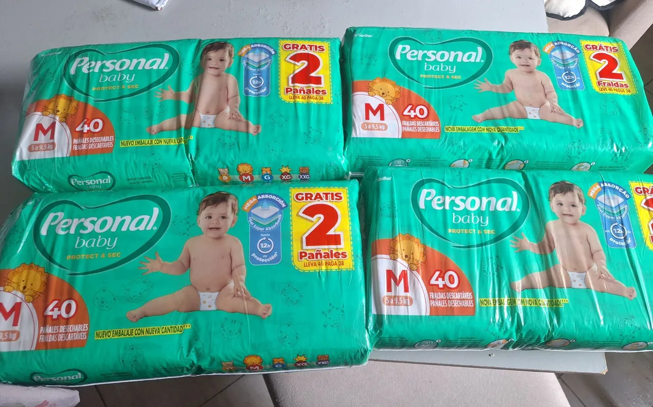Fraldas Personal Baby M - 4 pacotes