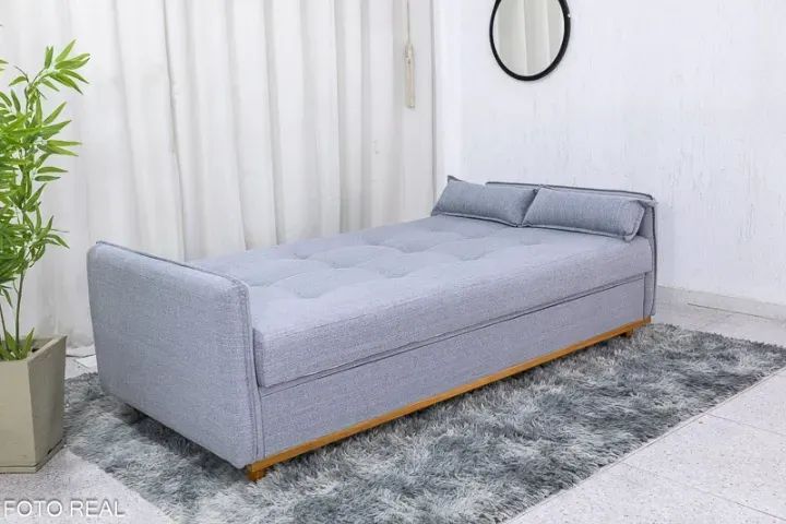 Sofá Cama Ipanema Báu 2,05m Linho Cinza. Pronta Entrega! - Foto 3