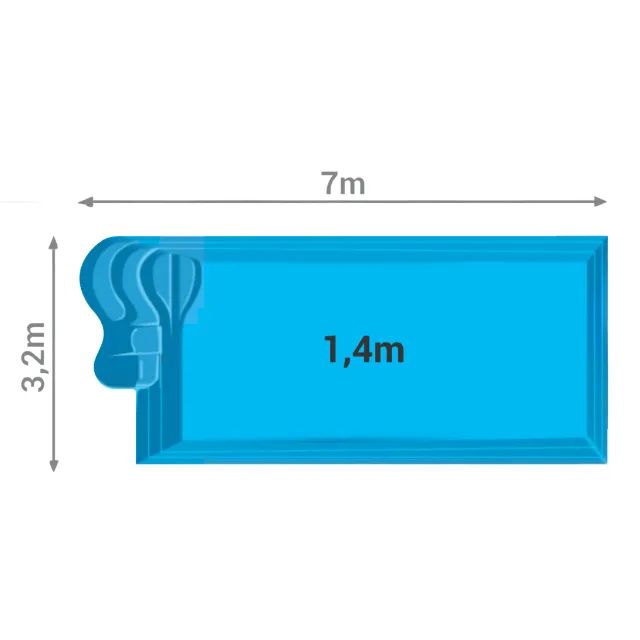 piscina 7 x 3,2 com filtro bomba e casa de máquinas - anil piscinas 35 anos  - Foto 2