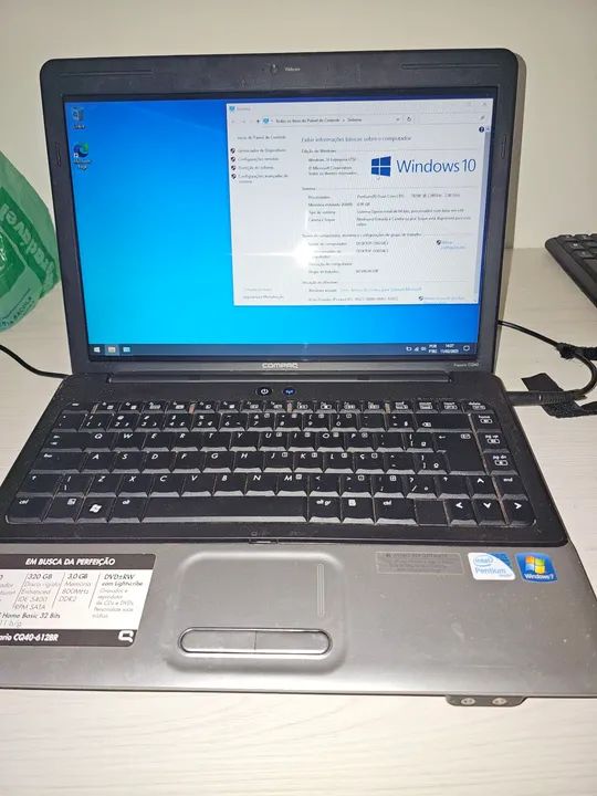 notebook compaq CQ40-61288 -  dual core- ssd 230gb- 4GB RAM