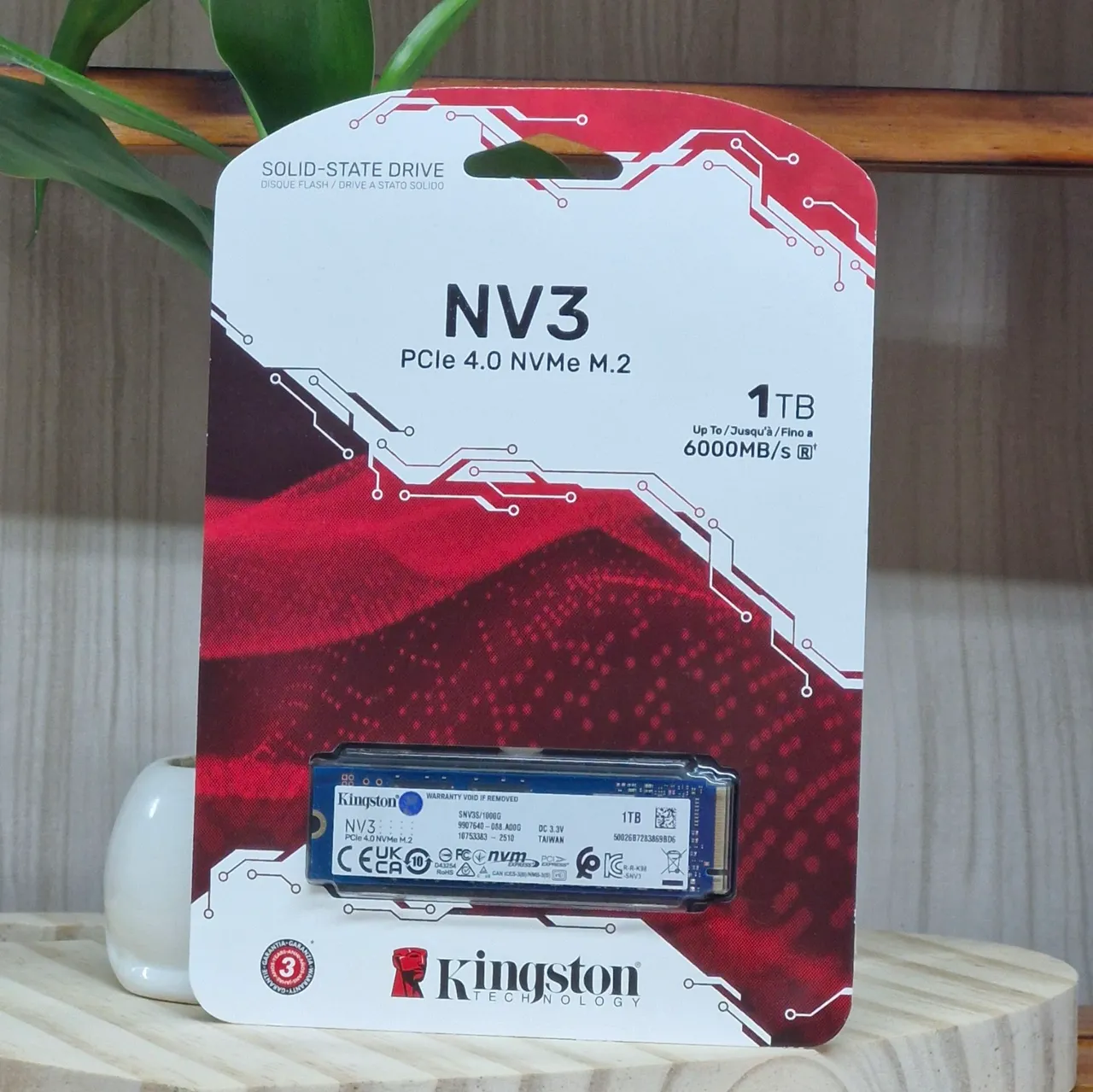 SSD NVME 1tb Kingston NV3, M.2 2280, PCle 4.0 (Lacrado)