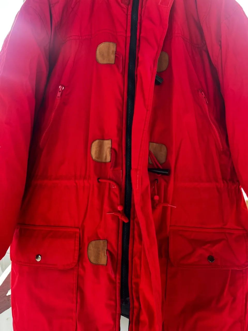 Casaco Vermelho e azul dupla face top 