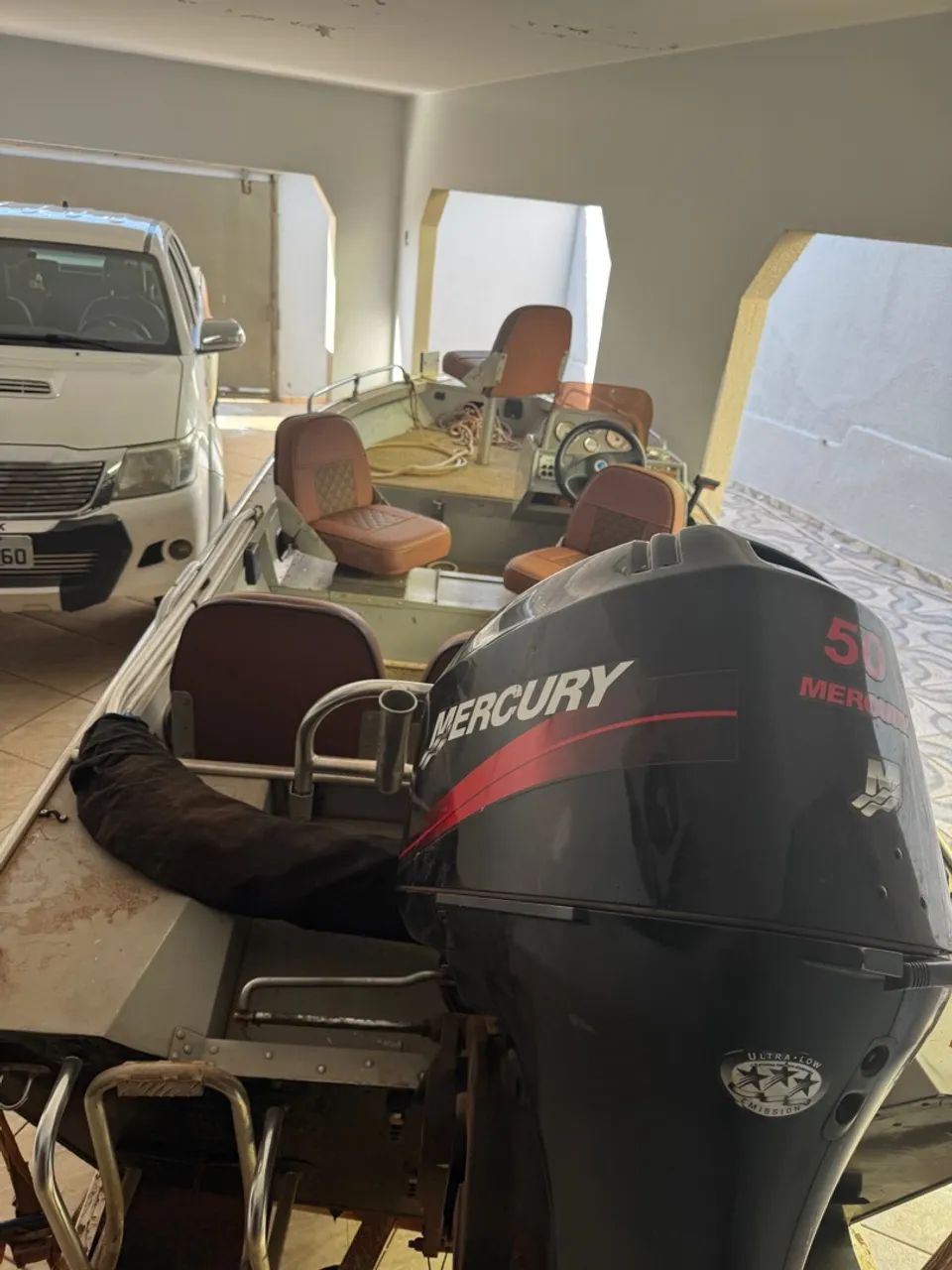 Lancha metalglass mercury 50hp 4 tempos - Foto 2