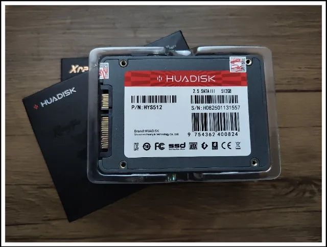 SSD 512GB, Sata 3, NOVO (Já com Win 10 PRO - Pré Inst.) - Aceito