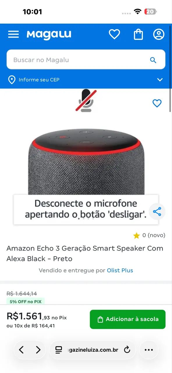 Alexa Echo (não é a pequenininha) - Foto 2