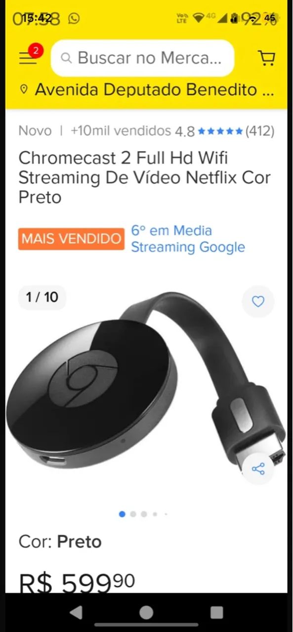 TV plasma 42 polegadas e chromecast  - Foto 2