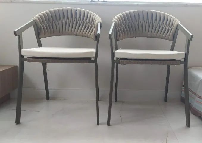 Conjunto em Tricô de Corda Náutica Semi-Novo - Foto 3