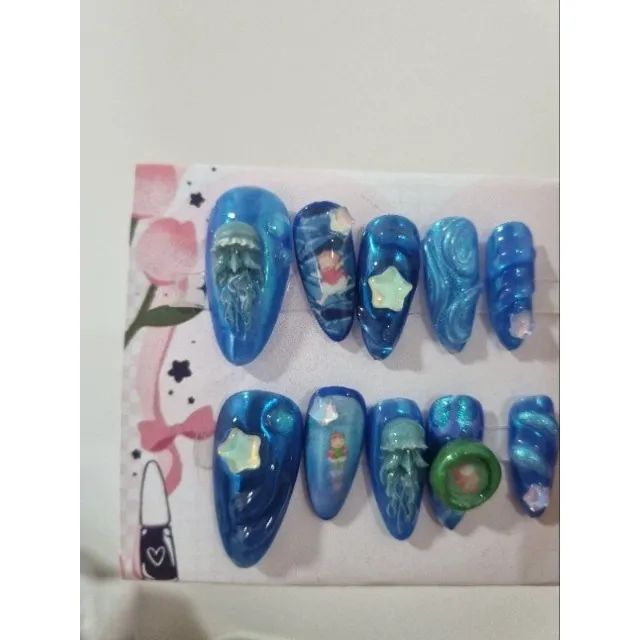 Unhas Postiças tips personalizadas Studio Ghibli Ponyo - Foto 2