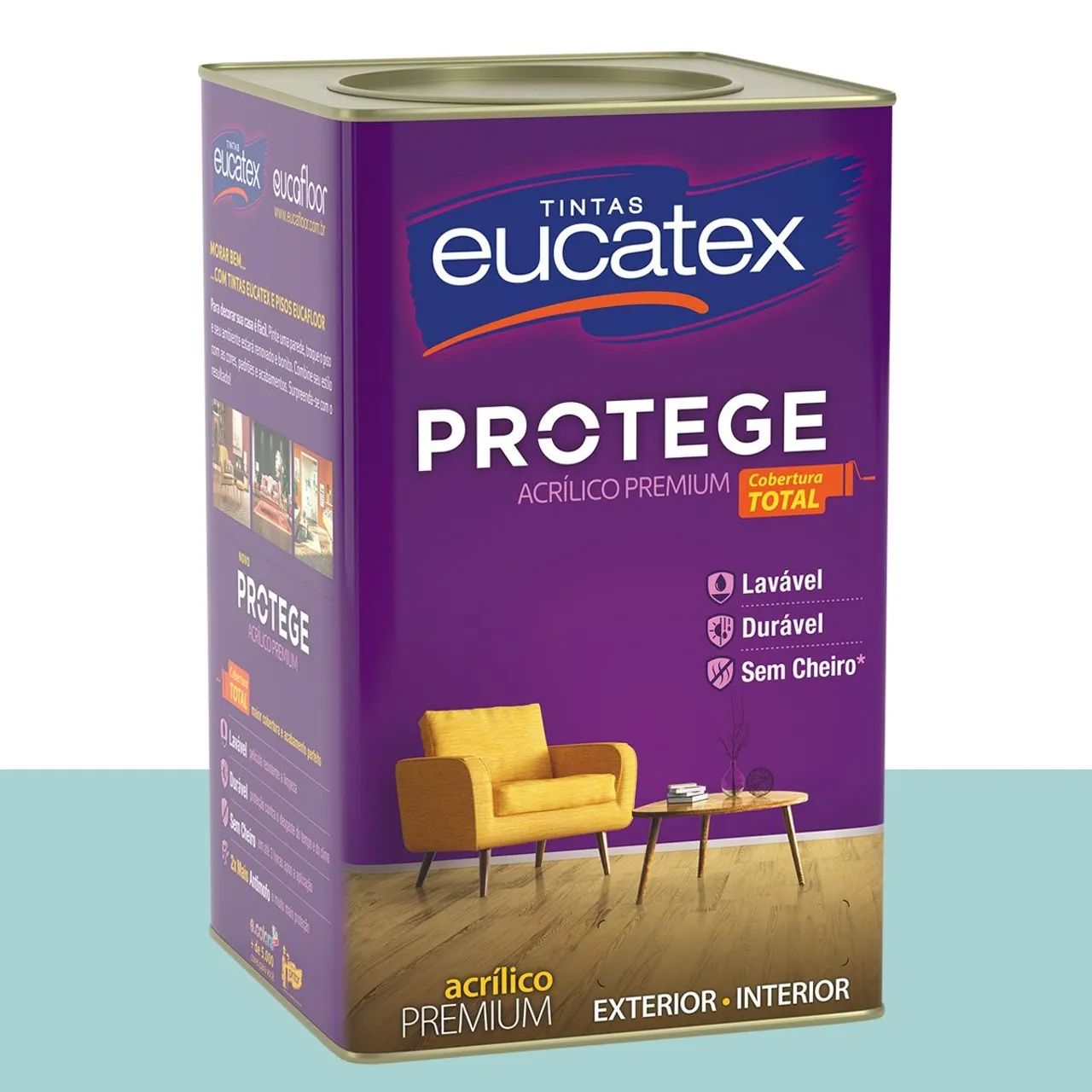 Tinta Acrílica Acetinada Eucatex Verde-marina 16 L