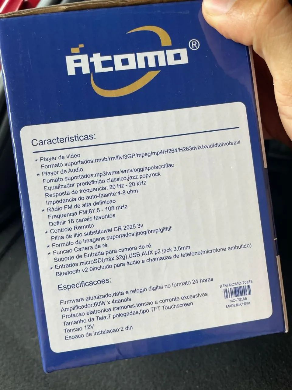 Central Multimídia Atomo Car Mp5 Player 7018B - Foto 2