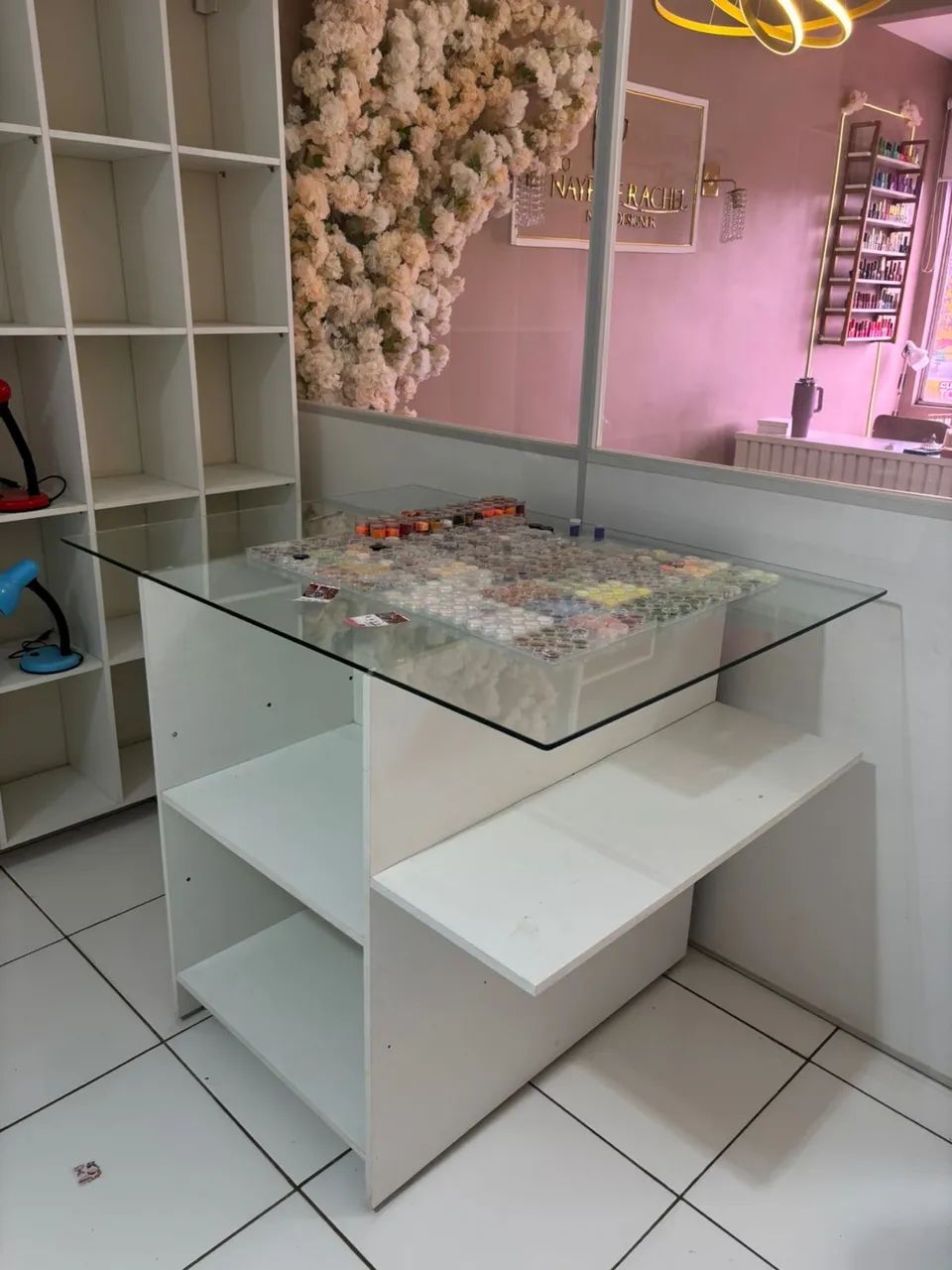 Mesa tampo de vidro