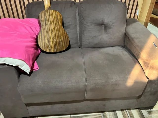 Conjunto Sofá 3 e 2 Lugares Marrom  - Foto 2