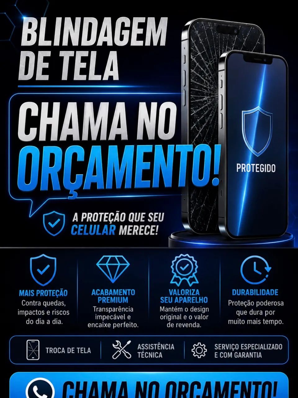 Blindagem de tela celular  promoção  - Foto 2