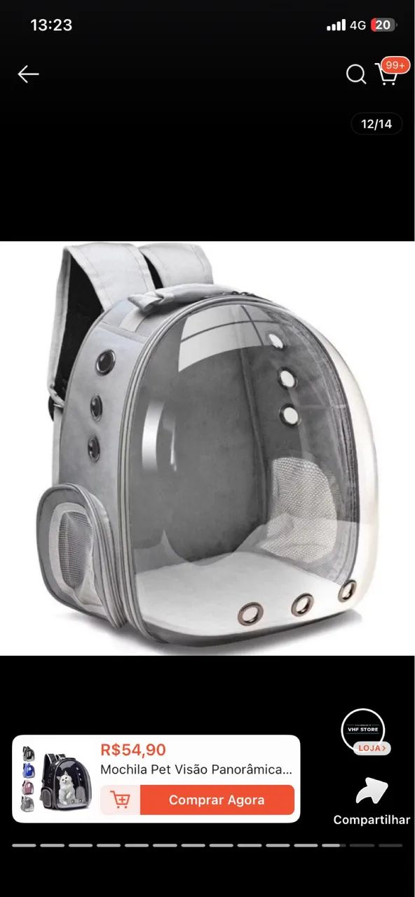 Mochila de transporte pet 