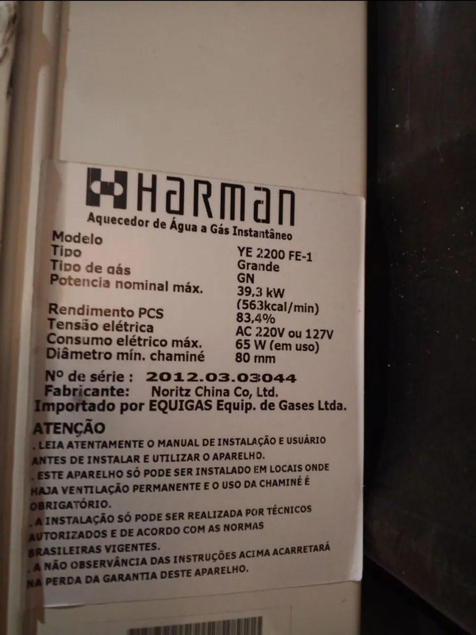 Placa Eletrônica do Aquecedor Harman modelo YE 2200FE - 23 L - Foto 5