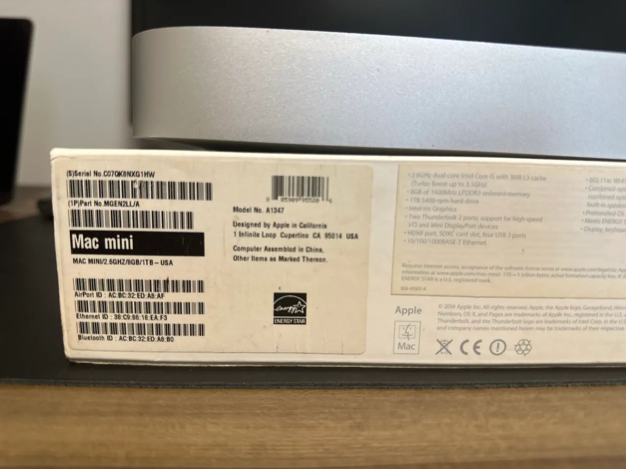 Mac mini Late 2014 Intel Core i5 / 8GB / SSD 240GB / na caixa - Foto 2