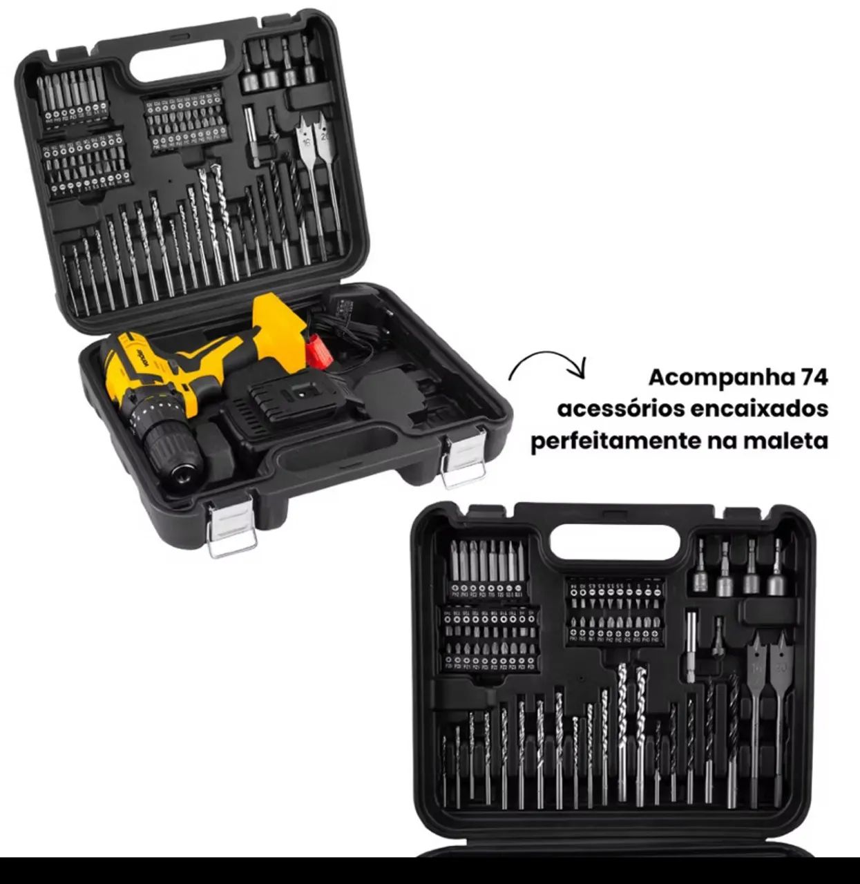 Parafusadeira impacto vomder 2 baterias. - Foto 5