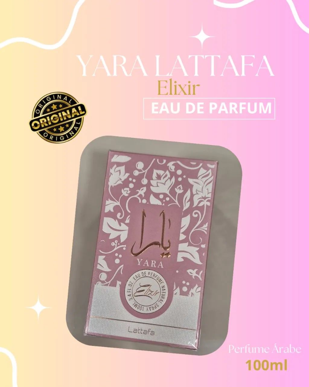 Perfume Árabe Original Importado Yara Lattafa Elixir Feminino 100ml  - Foto 2