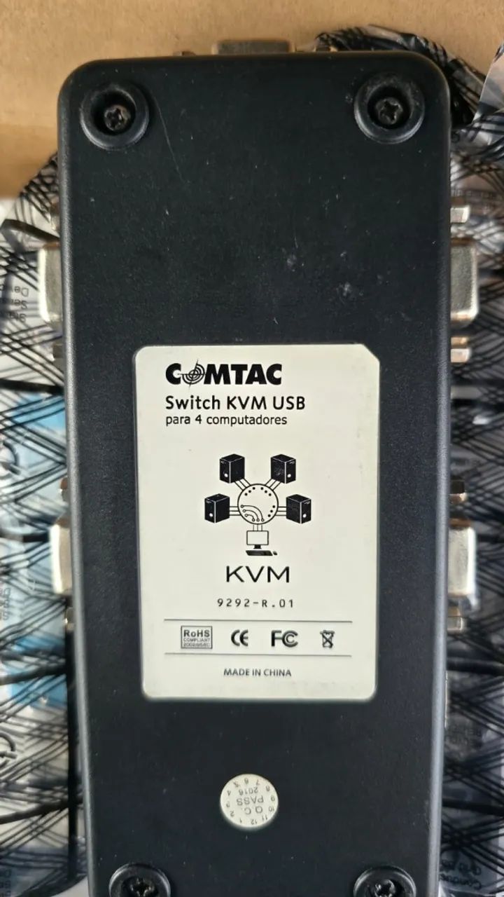 KVM Usb Chaveador Switch Kvm 4 Portas Vga Mouse Teclado - Foto 4