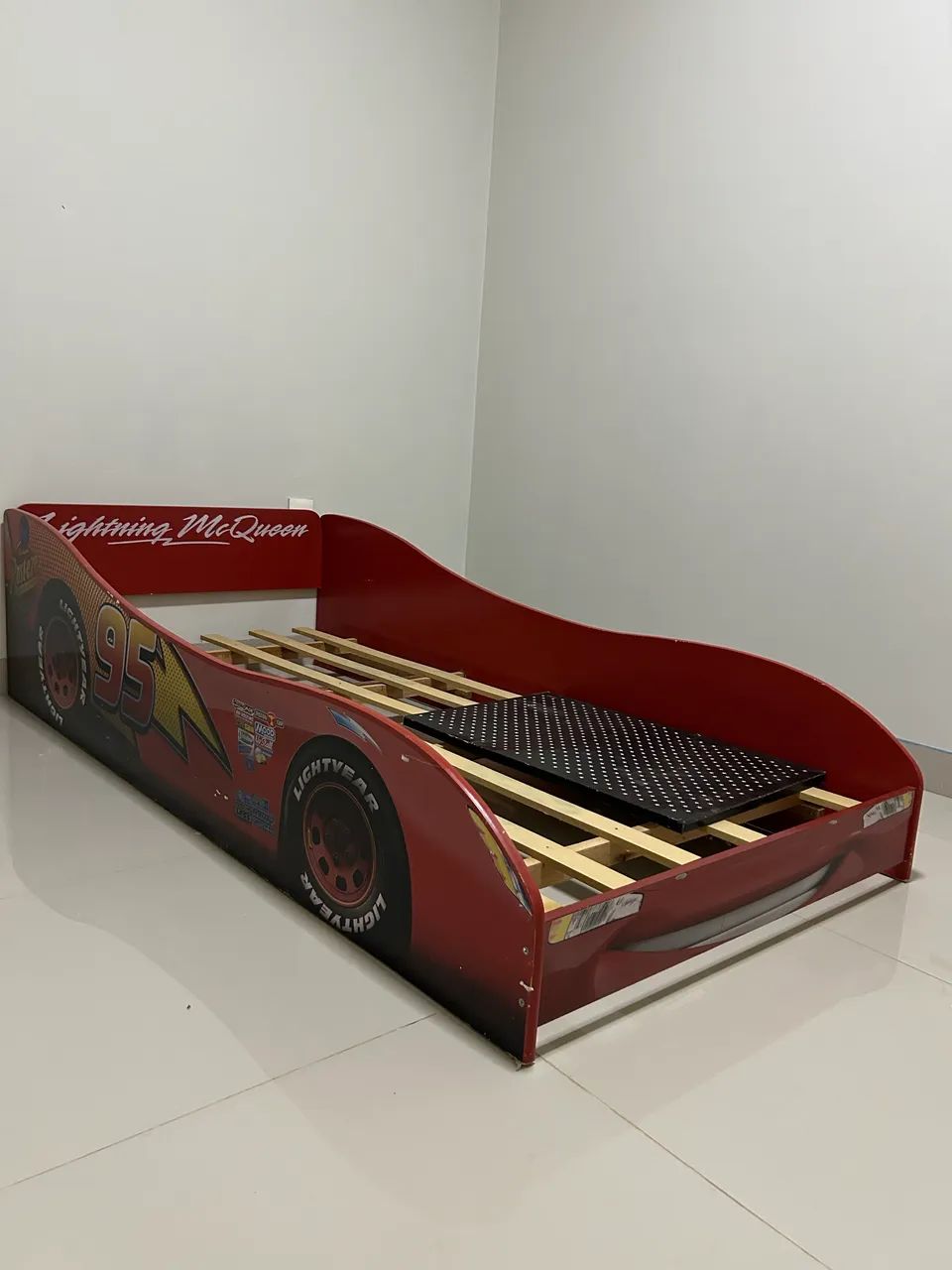 Cama solteiro - + Colchão- carros Relâmpago MCqueen - Foto 4
