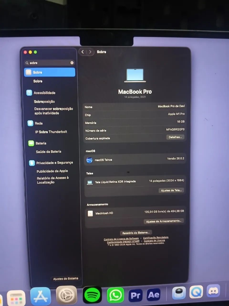 MacBook M1 Pro (16GB/ SSD 512 GB) - Foto 3