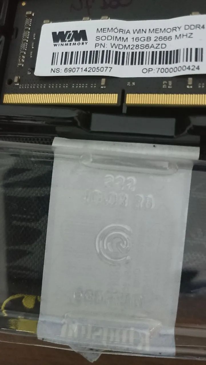 Memória DDR4 16 gb notebook 