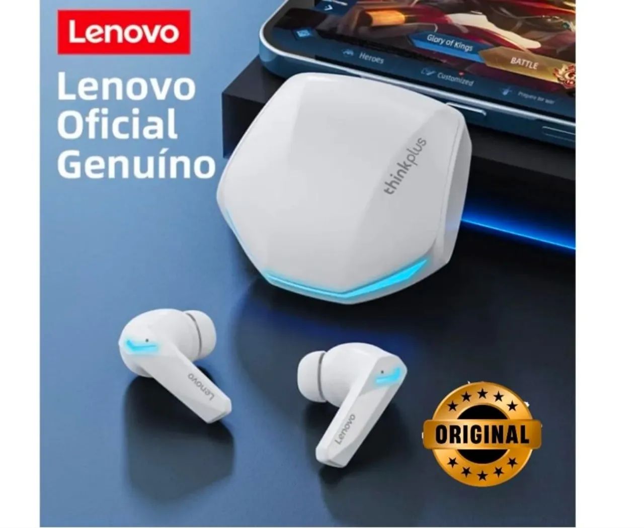 Fones Lenovo GM2 PLUS (XT53) - Preto e branco  - Foto 2