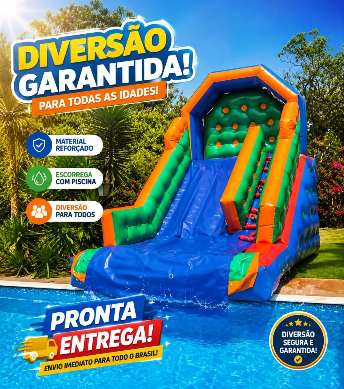 Tobogã Premium com motor