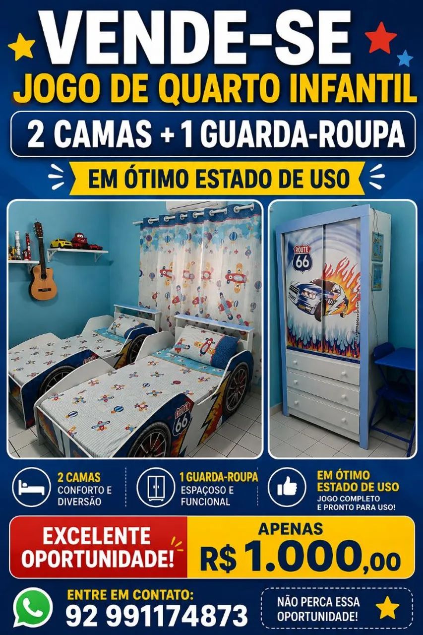 Jogo de cama infantil 
