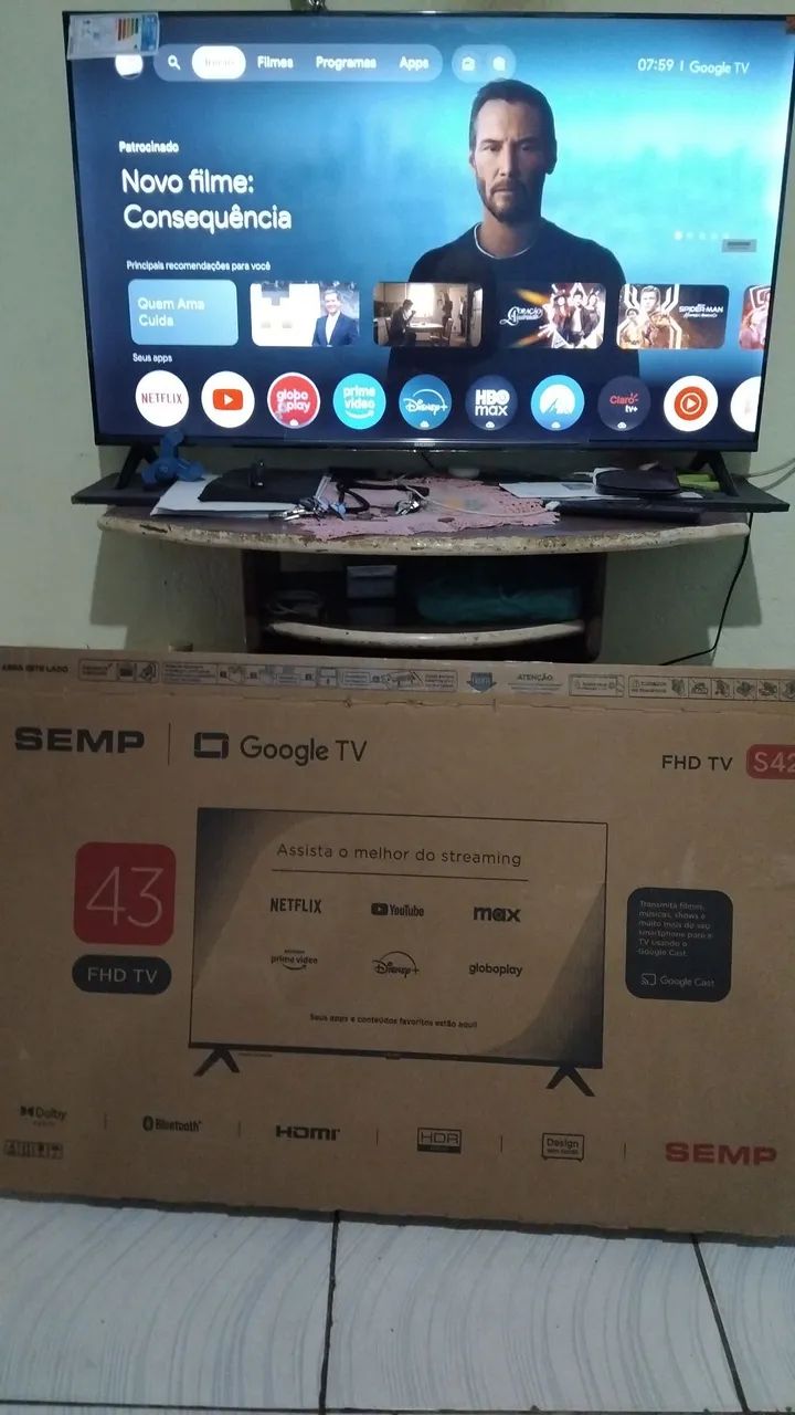 Televisão Semp full HD 43 polegadas
