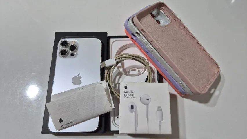 iPhone 12 Pro 128GB Prateado - Completo, com caixa e acessórios - Foto 2