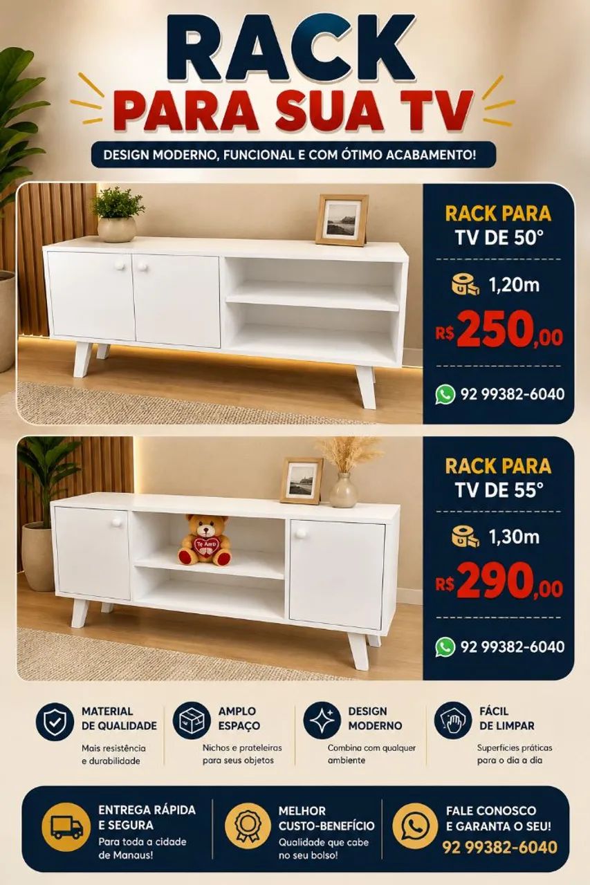 Rack para tv ? mdf  - Foto 5