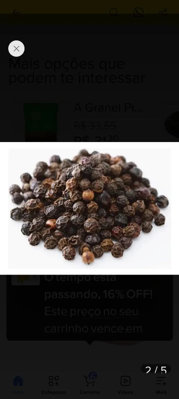 Pimenta Reino Abanada 