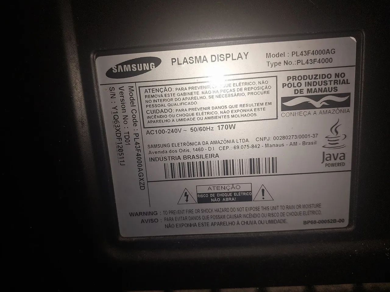 Tv plasma 43 pol/ver descrição  - Foto 4