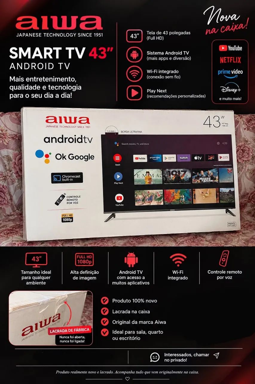 Tv de 43 polegadas aiwa