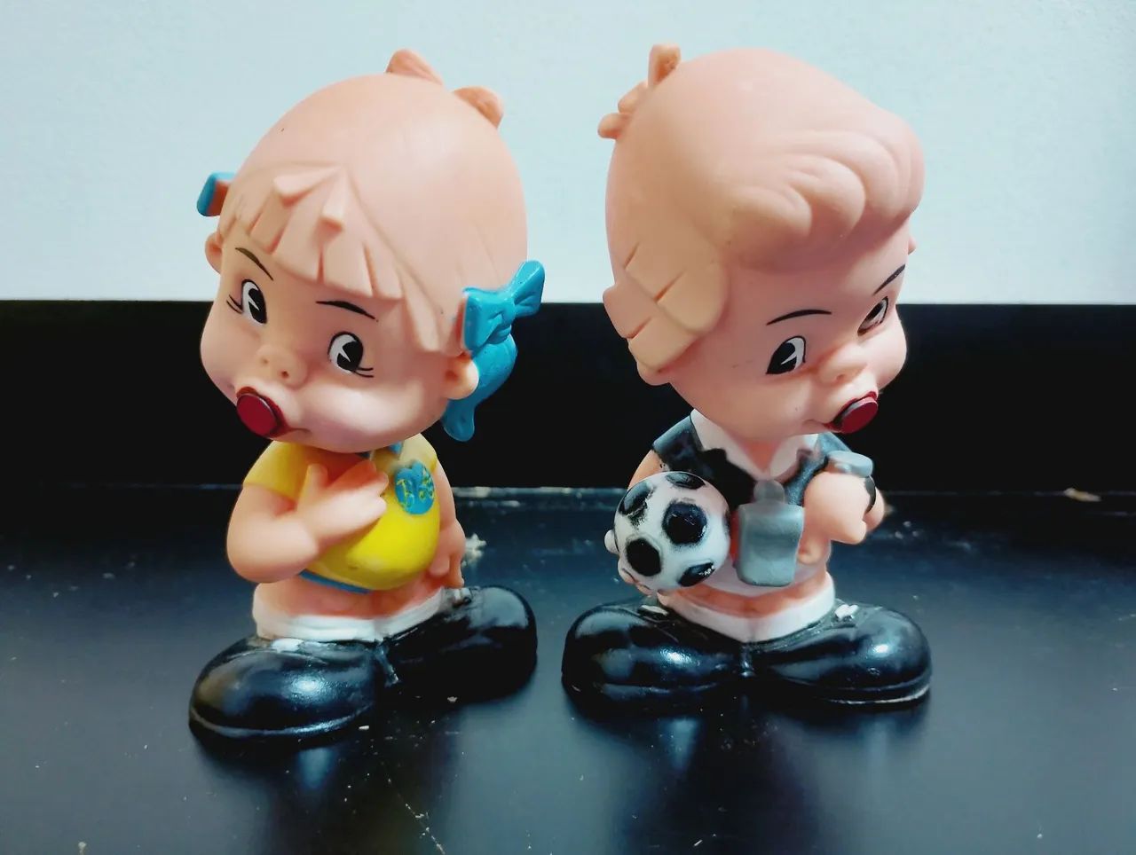 Par de bonecos futebol marca espanhola 