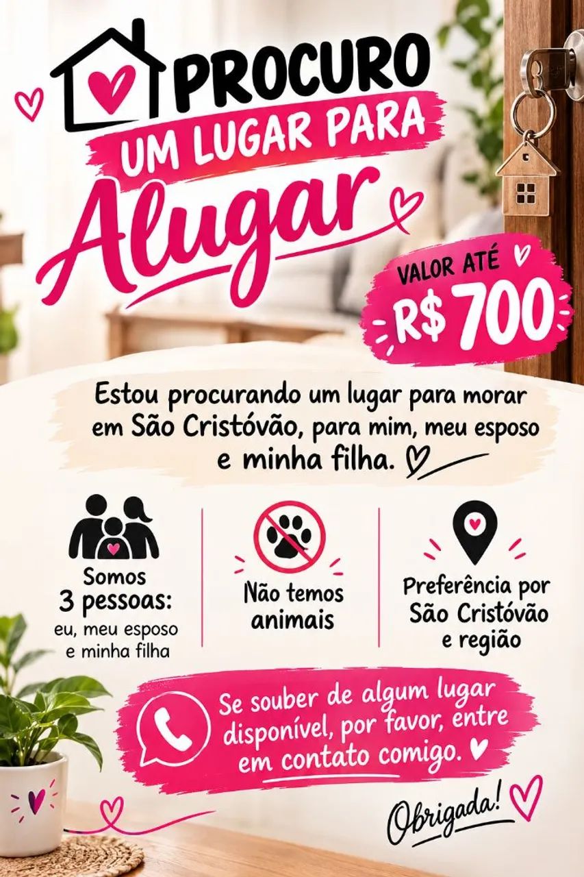 PROCURO CASA / KITNET PARA ALUGAR 
