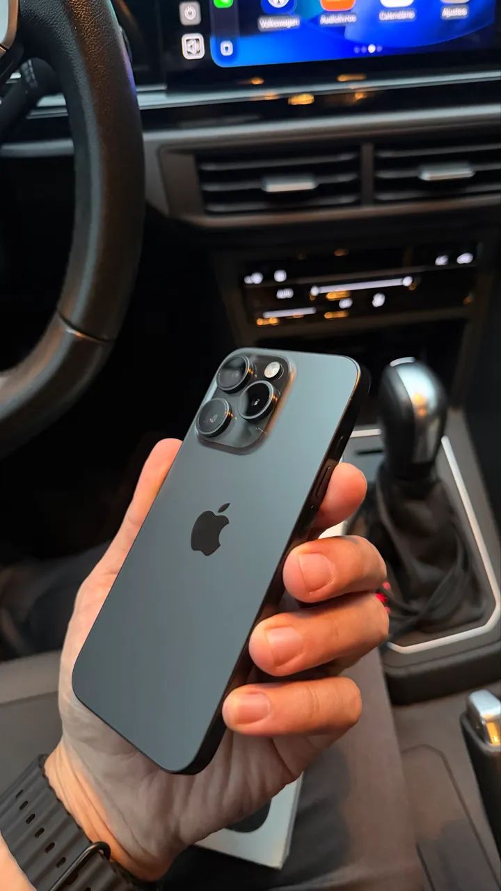 iPhone 15 PRO 128GB Black Titanium, Seminovo, Garantia - Celulares