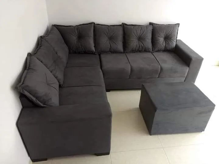 SOFA COM PUFF DE BRINDE ENTREGA IMEDIATA