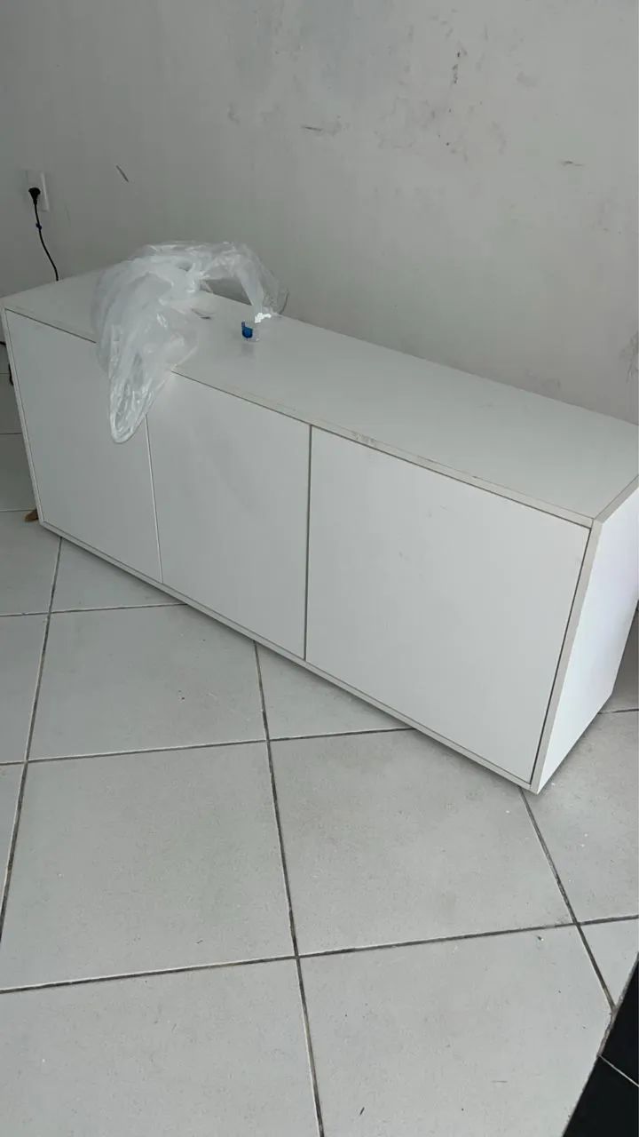 Armário branco baixo MDF 