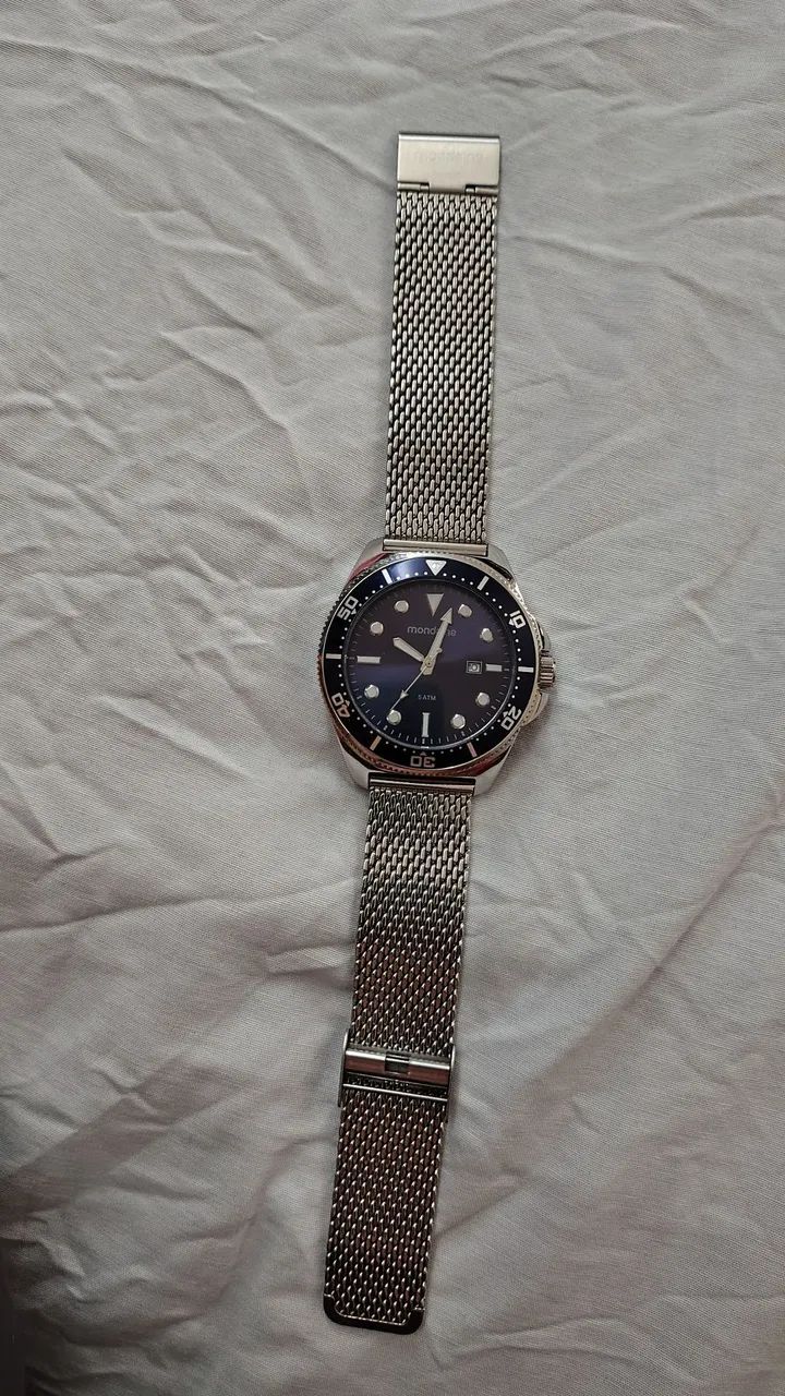 Mondaine Fundo Azul - Foto 2