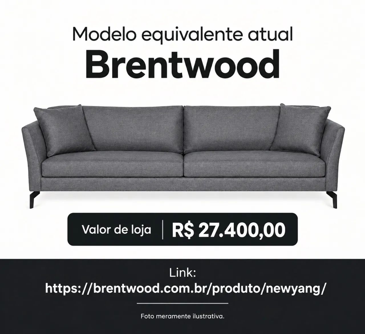 Sofá Brentwood (3 lugares). - Foto 2