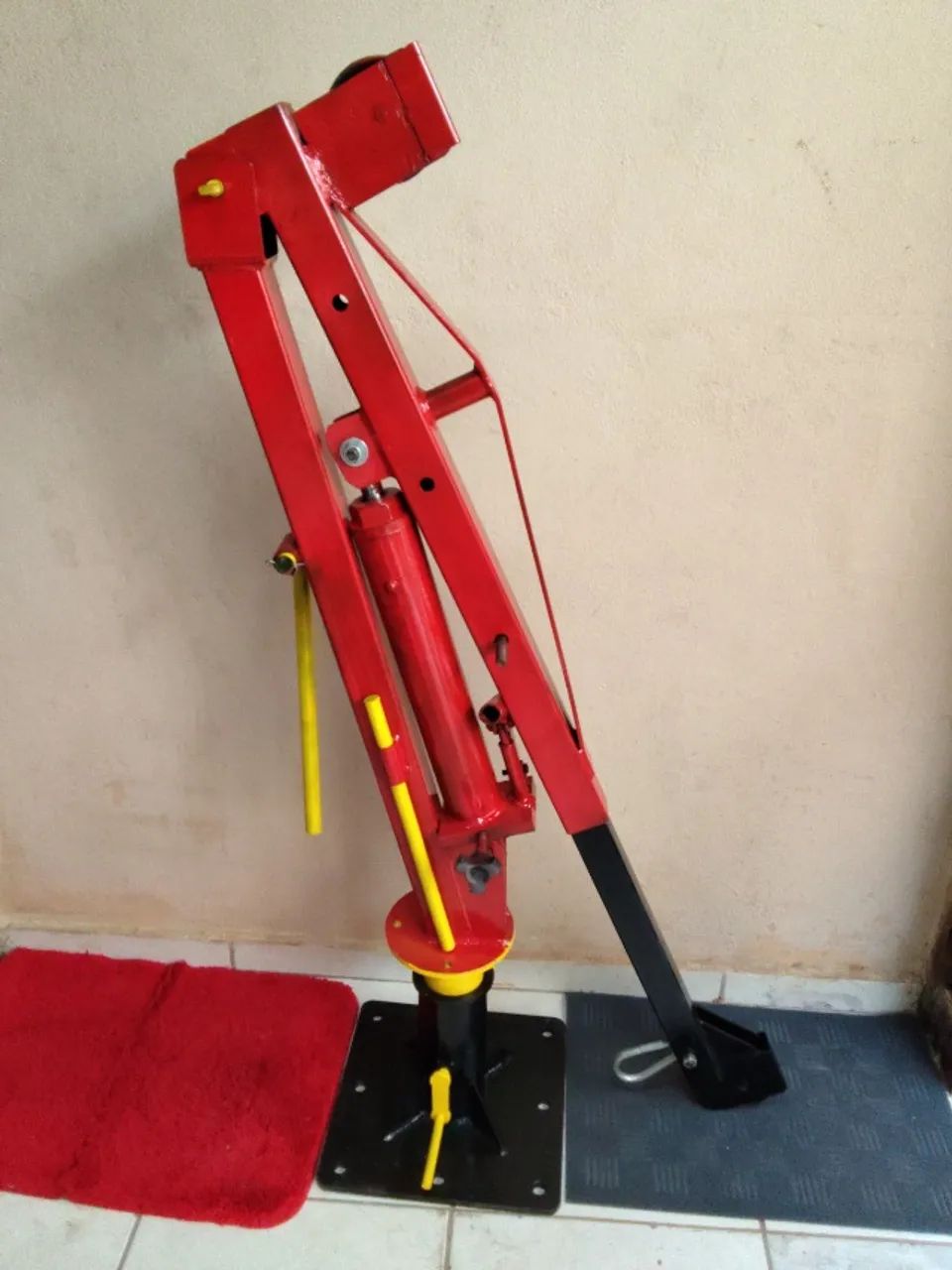 Guincho Hidráulico giratório 2x1 com roldanas para cabo de aço  Giratório 600 kg - Foto 5