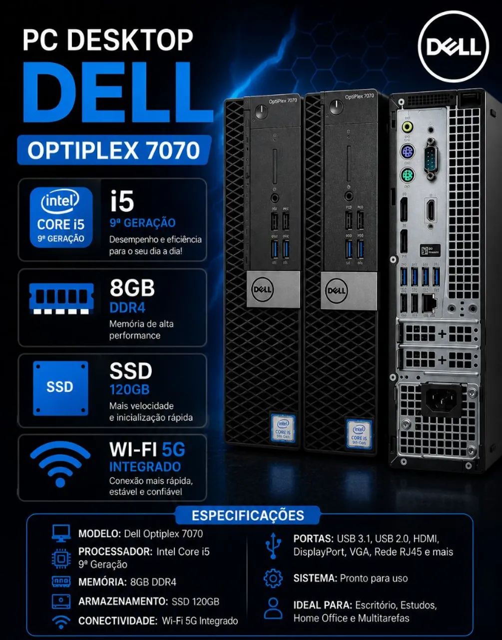 Micro slim Dell i5 9ª Ddr4 