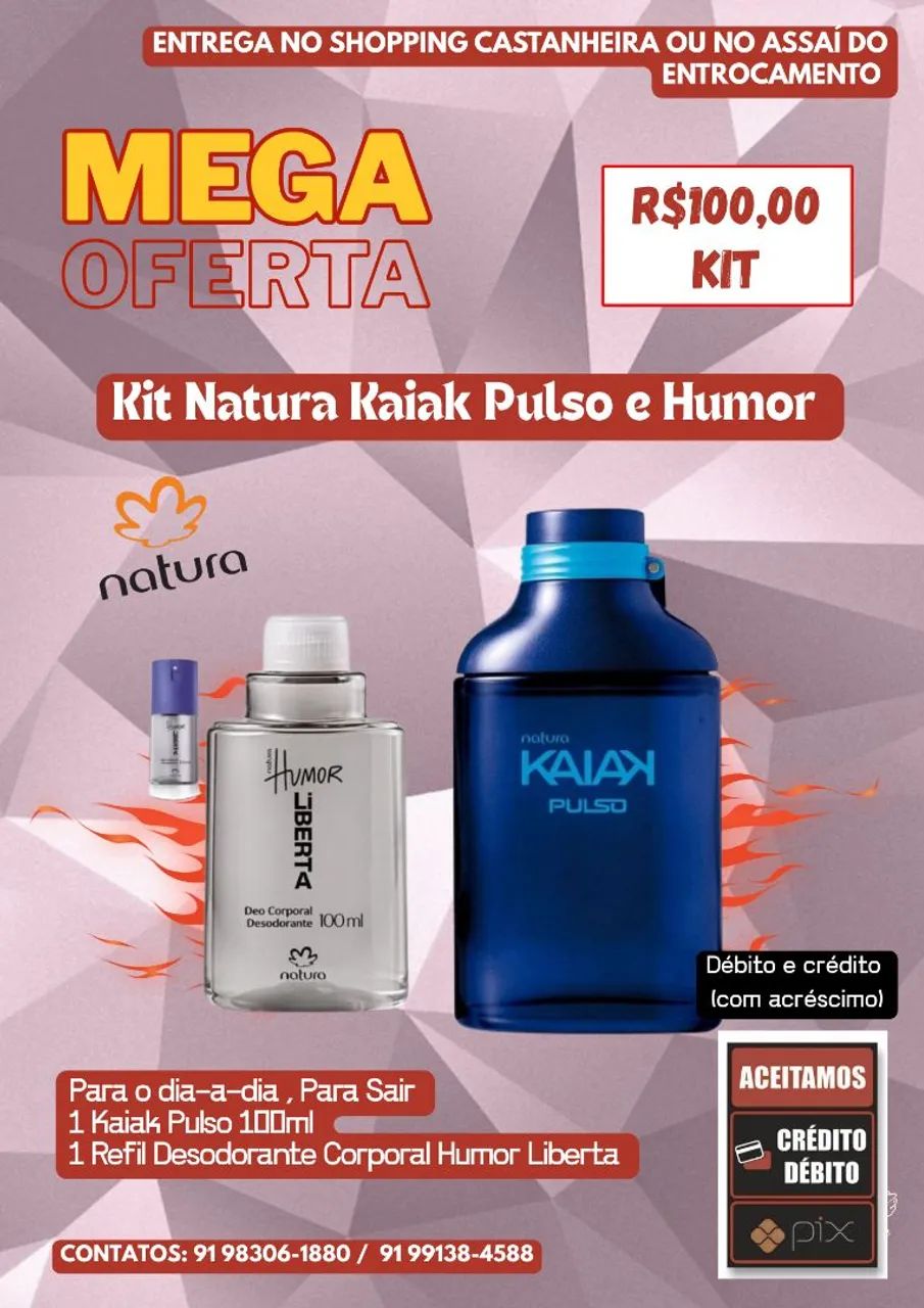 Kit Natura Kaiak Pulso e Humor Liberta 