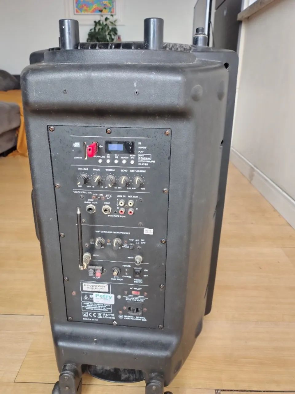 caixa de som ecopoower semi profissional 